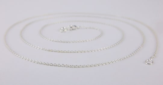 New Vintage Italian Sterling Silver Chain Necklace 24"