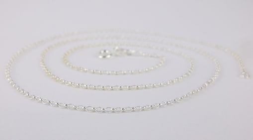 New Vintage Italian Sterling Silver Chain Necklace 20"