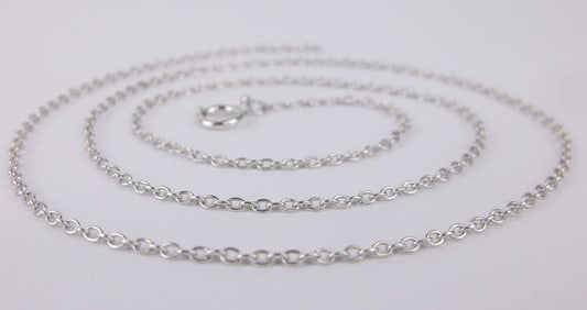 Mint Vintage Sterling Silver Chain Necklace 18"