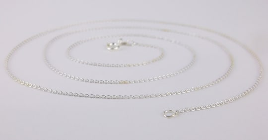 New Vintage Italian Sterling Silver Chain Necklace 24"