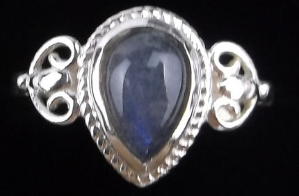 New Bali Sterling Silver Labradorite Ring 6