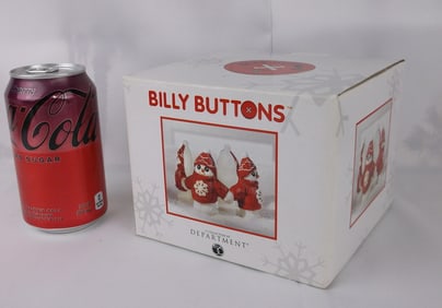 New Vintage Department 56 Billy Buttons Christmas Candle Holder