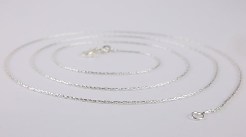 New Vintage Italian Sterling Silver Chain Necklace 24"