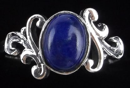 New Thick Sterling Silver Lapis Lazuli Ring 7