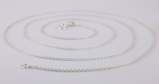 New Vintage Italian Sterling Silver Chain Necklace 24"