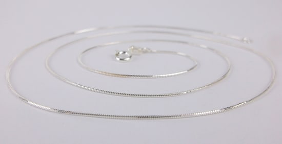 New Vintage Italian Sterling Silver Chain Necklace 20"