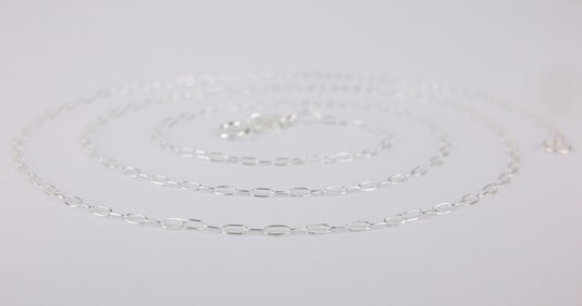 New Vintage Italian Sterling Silver Chain Necklace 20"