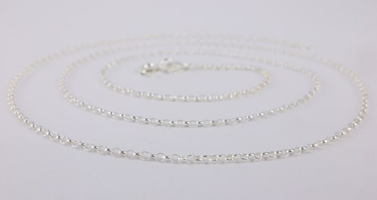New Vintage Italian Sterling Silver Chain Necklace 20"