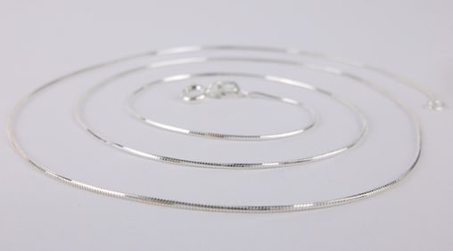 New Vintage Italian Sterling Silver Chain Necklace 20"
