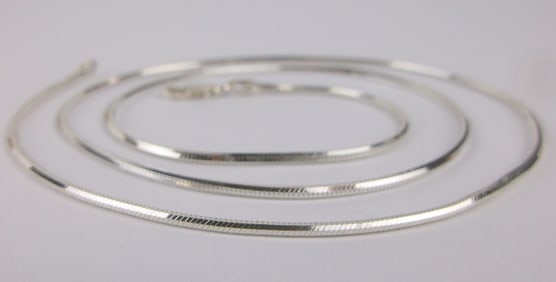 New Vintage Thick Italian Sterling Silver Chain Necklace 22"