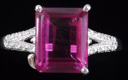 New Designer Sterling Silver 1.5ct Ruby Ring 9