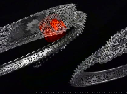 Mint 1920s JH Peckman Art Deco Rhinestone Bracelet 7.5": Mint Condition, In Like New Condition, Perfect