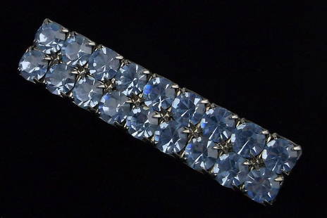 Mint Vintage Blue Rhinestone Bar Brooch: Mint Condition, In Like New Condition, Perfect