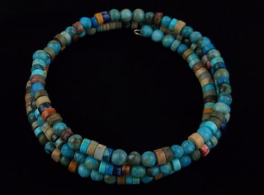 New Sterling Silver Turquoise Lapis Jasper Wrap Bracelet