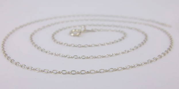 Mint Vintage Sterling Silver Chain Necklace 19": Guaranteed Solid 925 Sterling Silver, in Excellent Condition