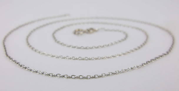 Mint Vintage Italian Sterling Silver Chain Necklace 18": Guaranteed Solid 925 Sterling Silver, in Excellent Condition