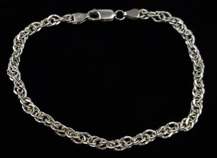 Mint Vintage Sterling Silver Mens Chain Bracelet 8.25": Guaranteed Solid 925 Sterling Silver, in Excellent Condition