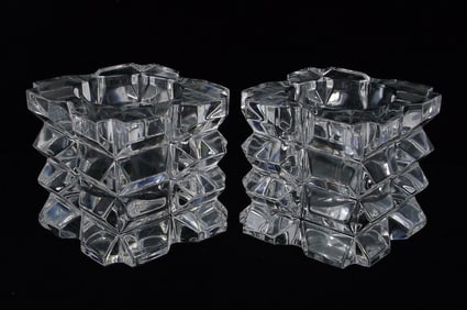 Stunning Tipperary Crystal Candlestick Set Vintage