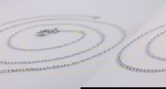Mint Vintage 1950s Sterling Silver Chain Necklace 18": Guaranteed Solid 925 Sterling Silver, in Excellent Condition