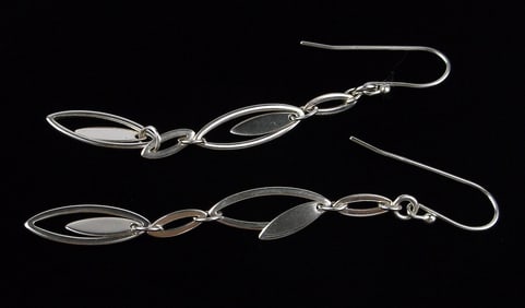 New Sterling Silver Long Drop Earrings