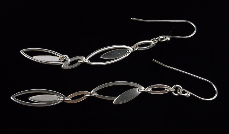 New Sterling Silver Long Drop Earrings (1 of 2)