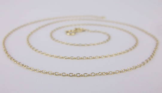 Mint Italian Gold Over Sterling Silver Chain Necklace 19": Guaranteed Solid 925 Sterling Silver, in Excellent Condition