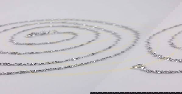 Mint Vintage Italian Sterling Silver Chain Necklace 24": Guaranteed Solid 925 Sterling Silver, in Excellent Condition