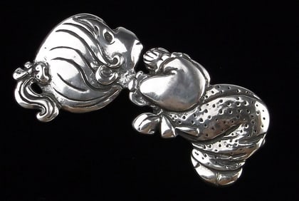 Mint Vintage Sterling Silver Precious Moments Pray Brooch