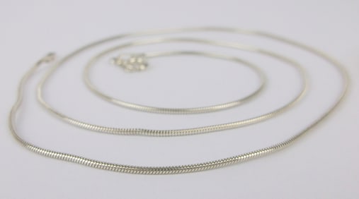 Mint Vintage Italian Sterling Silver Chain Necklace 20"