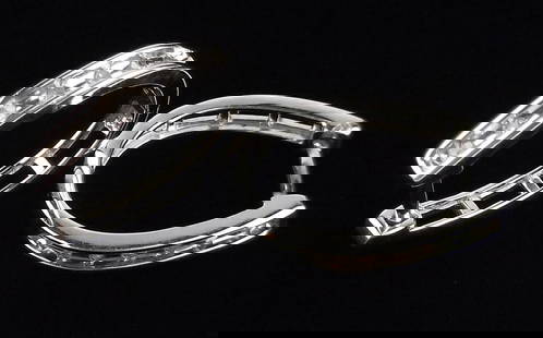 Mint Vintage Designer Sterling Silver Diamond Earrings: Guaranteed Solid 925 Sterling Silver, in Excellent Condition