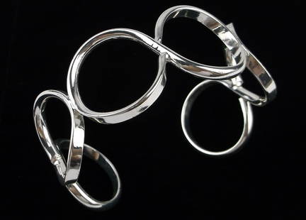 New Vintage Infinity Loop Cuff Bracelet 7-8": new condition