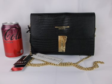 New NWT Viola Castellani Italian Leather Handbag Purse $250