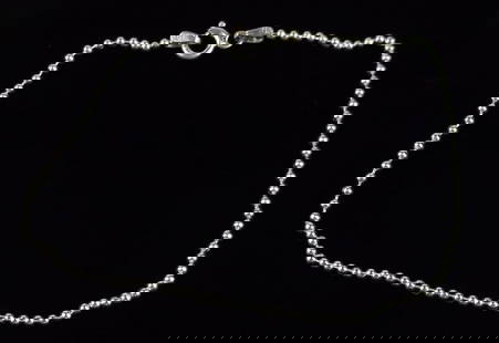 Mint Vint Italian Sterling Silver Ball Chain Bracelet Anklet 9": Guaranteed Solid 925 Sterling Silver, in Excellent Condition