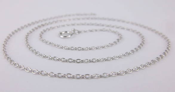 Mint Vintage Sterling Silver Chain Necklace 18": Guaranteed Solid 925 Sterling Silver, in Excellent Condition