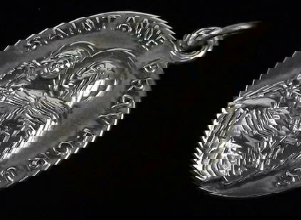 Mint Vintage Sterling Silver Catholic St Anne Pendant: Guaranteed Solid 925 Sterling Silver, in Excellent Condition