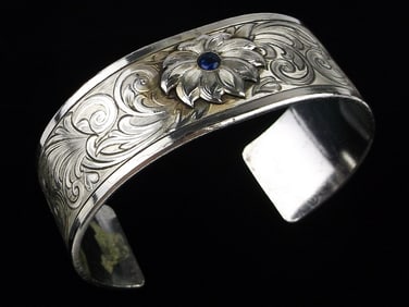 Gorgeous Vint Montana Silversmiths Cuff Bracelet 7.5-8"