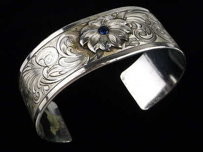 Gorgeous Vint Montana Silversmiths Cuff Bracelet 7.5-8": excellent condition