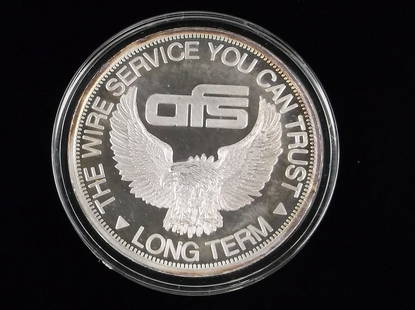 New Vintage 1995 1 Troy OZ Fine Silver Coin Boxed: new condition