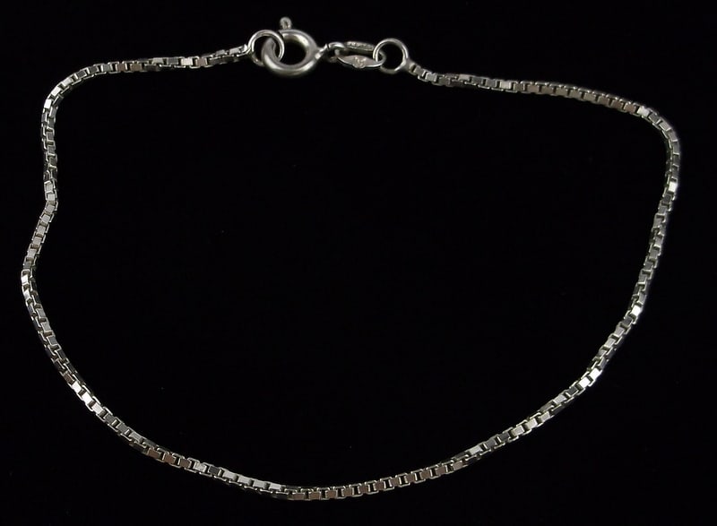 Mint Vint Italian Sterling Silver Box Chain Bracelet 7.25": Guaranteed Solid 925 Sterling Silver, in Excellent Condition