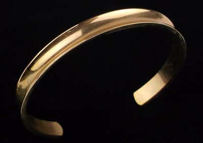 Mint Vintage 18kt Gold Plated Cuff Bracelet 6-7.5"