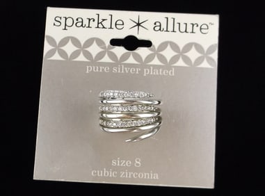 New CZ Wrap Style Ring on Card 8 $46