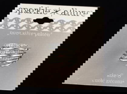 New CZ Wrap Style Ring on Card 8 $46: new condition