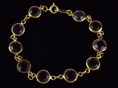 Mint Vintage Rhinestone Bracelet 7.5"