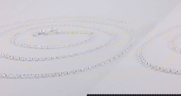 New Vintage Italian Sterling Silver Chain Necklace 20": Solid Sterling Silver Guaranteed, in Brand New Never Worn Condition.