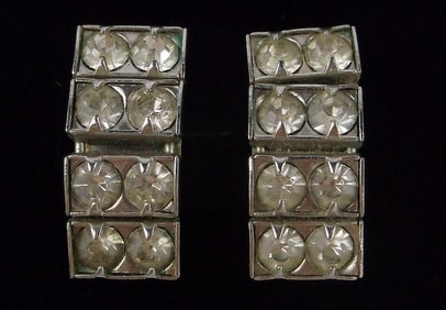 Stunning Antique 1940s Rhinestone Earrings
