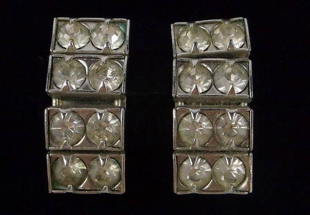Stunning Antique 1940s Rhinestone Earrings: excellent condition