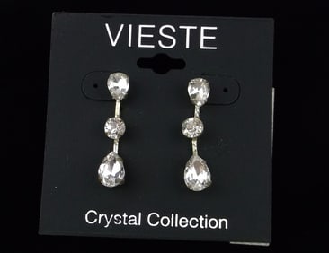 New Vieste Crystal Drop Earrings $16