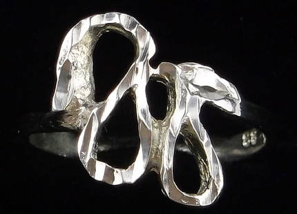 Mint Vintage Sterling Silver Design Ring 7: Guaranteed Solid 925 Sterling Silver, in Excellent Condition