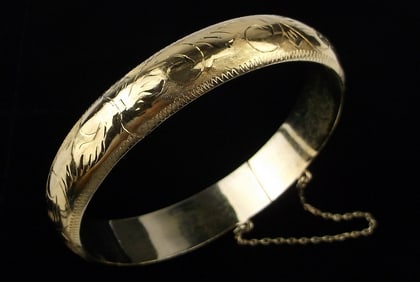 Stunning Vint Gold Over Sterling Ornate Bracelet 7.5"