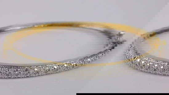 Mint Vint Thick Gold Over Sterling Diamond Bracelet 7": Guaranteed Solid 925 Sterling Silver, in Excellent Condition